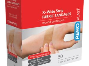 ADHESIVE FABRIC DRESSING STRIPS -EXTRA WIDE PKT 50