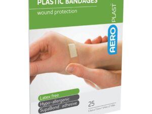 ADHESIVE PLASTIC DRESSING STRIPS PKT 25