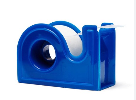 TAPE 2.5CM Hypoallergenic Tape WITH DISPENSER 1 Boxed first aid tape on a dispenser