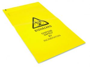 BIO HAZARD BAG YELLOW- RESEALABLE