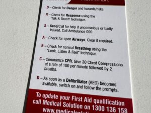 Buy wallet sized CPR card for first aiders