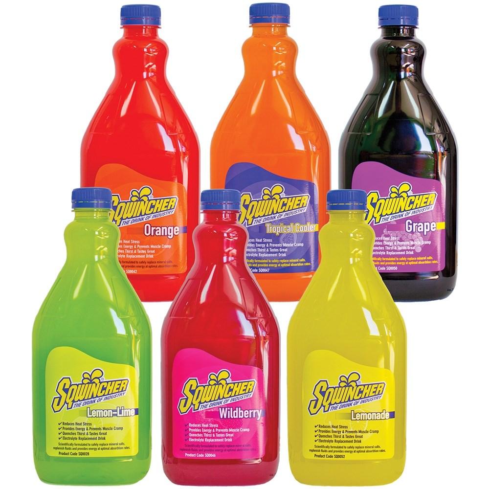 SQWINCHER CONCENTRATE 2LITRE MIXED - CASE OF 6 1 Sqwincher Concentrate 2ltr mixed case of 6