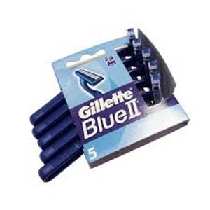 SHAVERS GILLETTE BLUE II PKT 5 1 SHAVERS GILLETTE BLUE II PKT 5