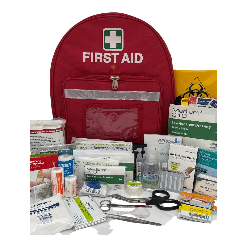 First Aid Kit BACK PACK- RED/GREEN 1 Buy first aid backpack online