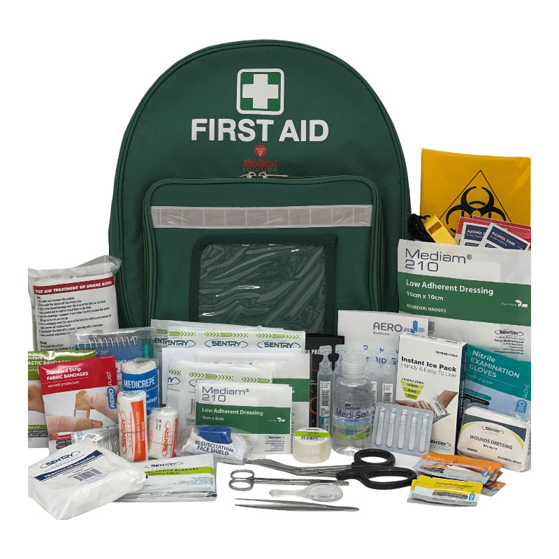 First Aid Kit BACK PACK- RED/GREEN 3 First Aid Kit BACK PACK- RED/GREEN - Image 3