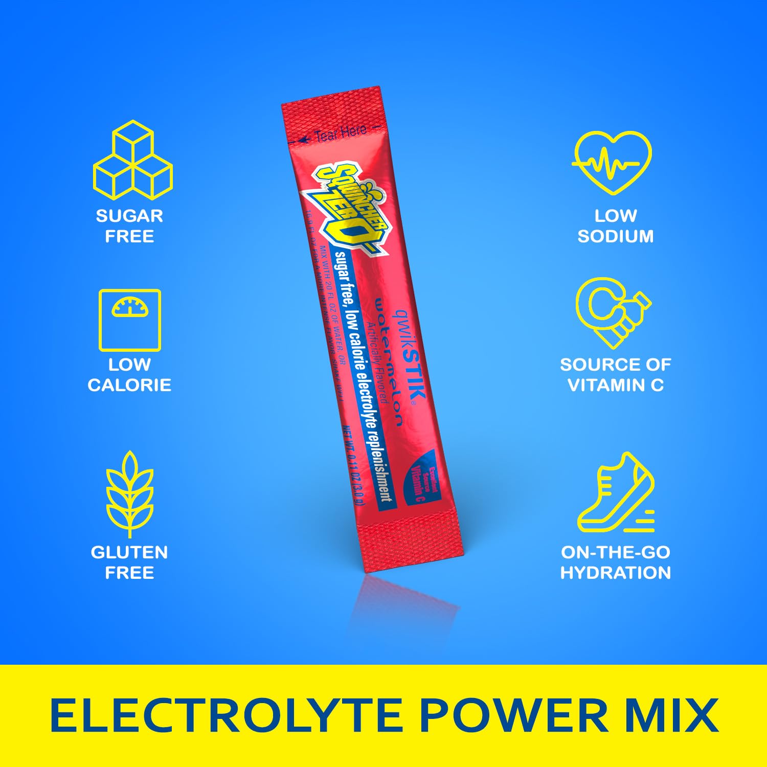 Sqwincher Qwik Stik 3g (pack of 50- mixed flavours) 2 Buy Sqwincher online Australia
