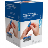 BLUE DETECTABLE FINGERTIP DRESSINGS - BOX 50