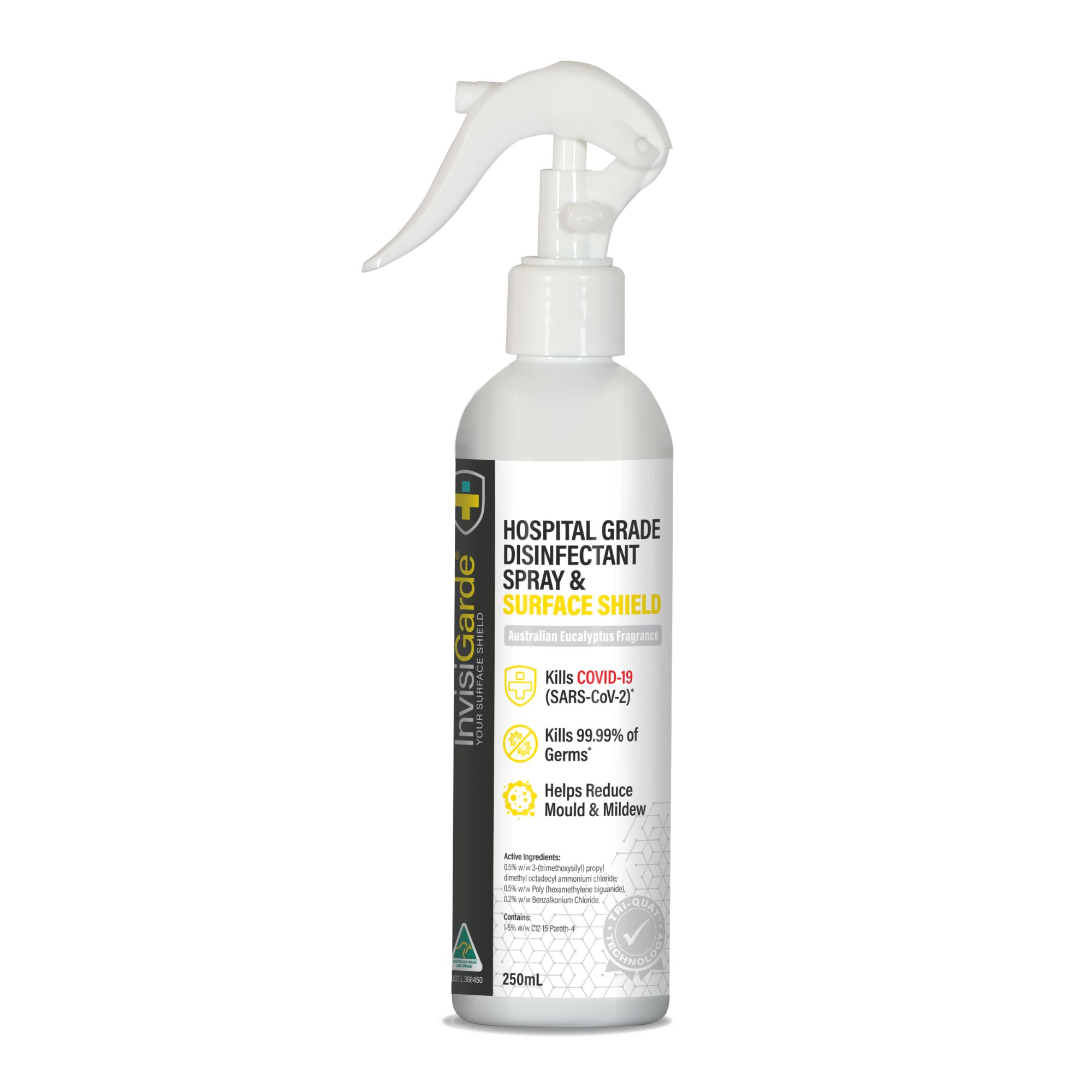 InvisiGarde® Hospital Grade Disinfectant and Surface Shield - 250ml 1 Buy Australian made surface sanitiser online