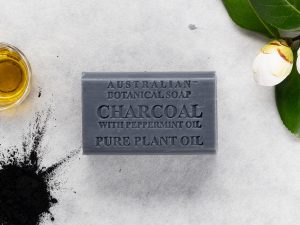 Botanical Australian Soap- Charcoal with Peppermint Oil