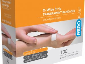 Transparent and waterproof first aid dressing
