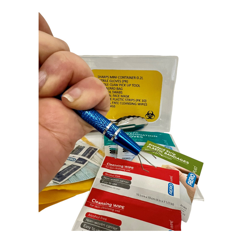 Sharps Clean-Up First Aid Kit Module 3 needle safety kit