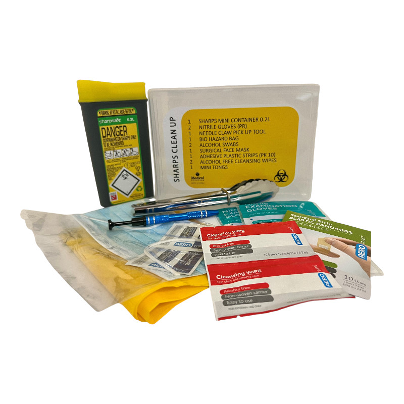 Sharps Clean-Up First Aid Kit Module 1 Sharps cleanup kit